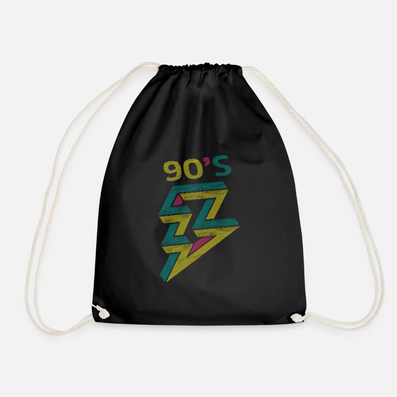90's Retro Blitz - Turnbeutel - Schwarz