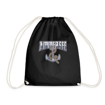 Boote Segeln Wassersport Ammersee Shirt Geschenk - Turnbeutel - Schwarz - Vorne