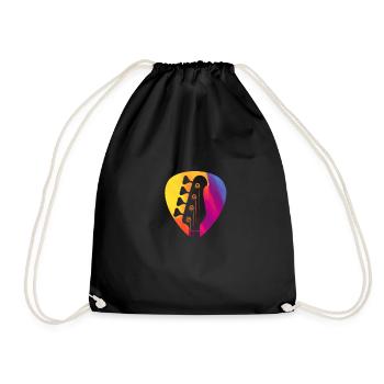 Gitarre - Turnbeutel - Schwarz - Vorne