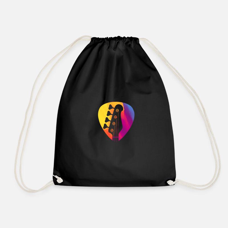 Guitar - Drawstring Bag - black