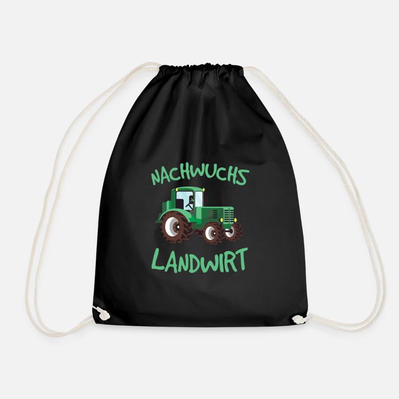 Dorfkind Bauer Kinder Nachwuchs Landwirt Geschenk - Turnbeutel - Schwarz