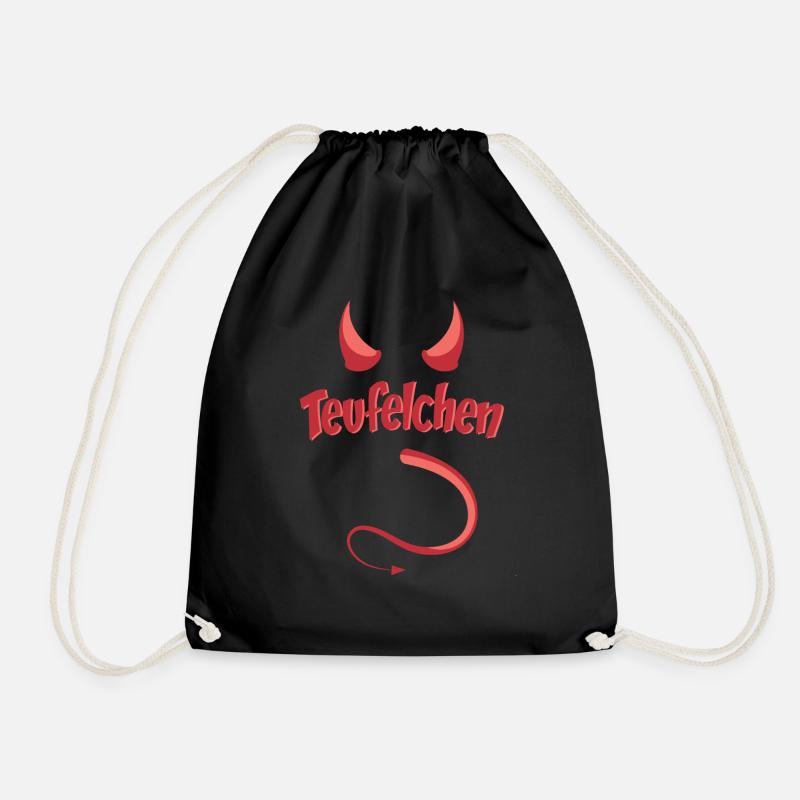 Teufelchen Kostüm Fasching Karneval Engel Teufel - Turnbeutel - Schwarz