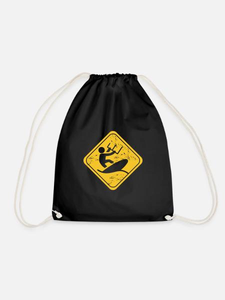 Cadeau de surf kitesurf kitesurf - Sac de sport léger - noir