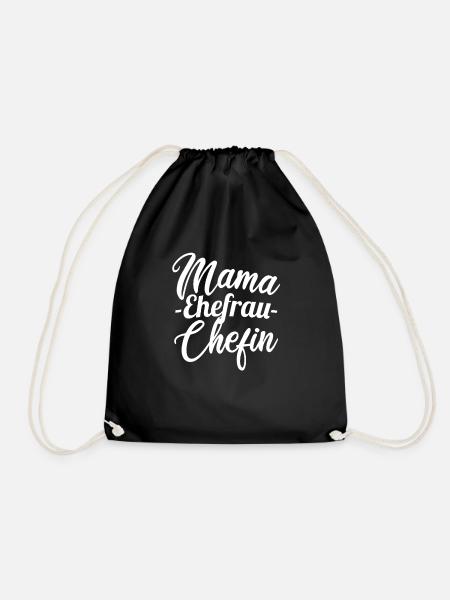 Muttertag Geschenk Mama Ehefrau Chefin - Turnbeutel - Schwarz