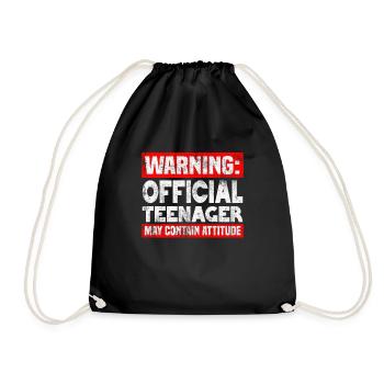 Adolescent officiel - Sac de sport léger - noir - Devant