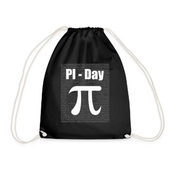 Pi Day Circle number Pi - Drawstring Bag - black - Front