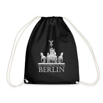 Brandenburger Tor - Turnbeutel - Schwarz - Vorne