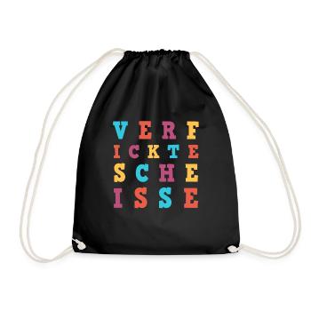 Verfickte Scheisse - Turnbeutel - Schwarz - Vorne