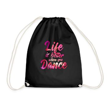 La vie est meilleure lorsque vous dansez un danseur de ballet - Sac de sport léger - noir - Devant