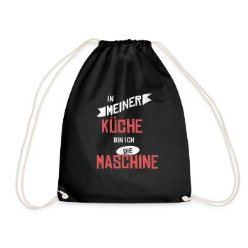 KuechenMaschine - Turnbeutel - Schwarz - Vorne