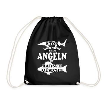 stör mich nicht beim angeln - Turnbeutel - Schwarz - Vorne