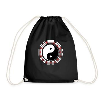 Cercle des arts martiaux chinois de Bagua Zhang Yin Yang - Sac de sport léger - noir - Devant