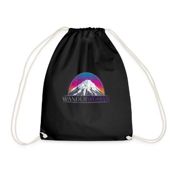 Wandern Berge Klettern Natur - Turnbeutel - Schwarz - Vorne