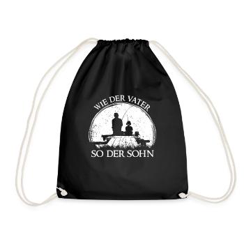 Vater Sohn Angeln Beste Freunde Papa Angeln - Turnbeutel - Schwarz - Vorne