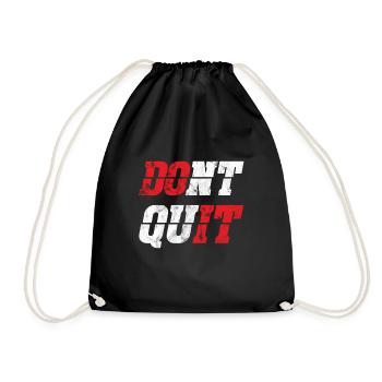 Don't Quit Do it Retro - Drawstring Bag - black - Front