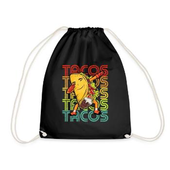Dabbing Taco Cinco de Mayo Lustige Tacos - Turnbeutel - Schwarz - Vorne