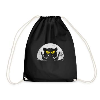 Chat disant cadeau Halloween - Sac de sport léger - noir - Devant
