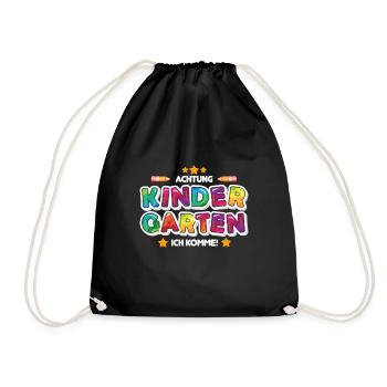 Kindergartenkind Geschenk - Turnbeutel - Schwarz - Vorne