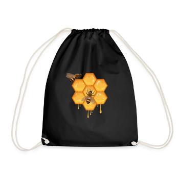 Bees and beekeepers - Drawstring Bag - black - Front