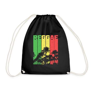Reggae Rasta Rastafari Jamaika - Turnbeutel - Schwarz - Vorne