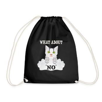 Noe Simply Noe Bad Cat for Cats Mami Cat Mom - Drawstring Bag - black - Front