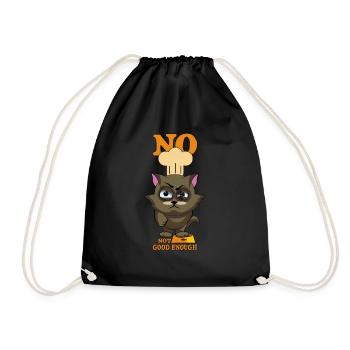 Noe Simply Noe Bad Cat for Cats Mami Cat Mom - Drawstring Bag - black - Front