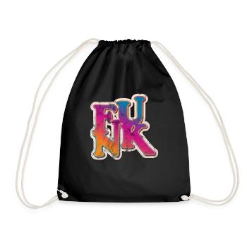 Funk retro - Drawstring Bag - black - Front