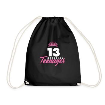 Cadeau d'anniversaire adolescent 13 ans - Sac de sport léger - noir - Devant