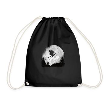 Idée cadeau ski skieur ski sports d'hiver - Sac de sport léger - noir - Devant