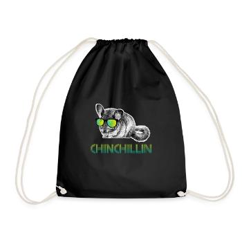 Amoureux des animaux Chinchillin tamponnant - Sac de sport léger - noir - Devant