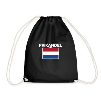 FRIKANDEL netherlands holland orang - Drawstring Bag - black - Front