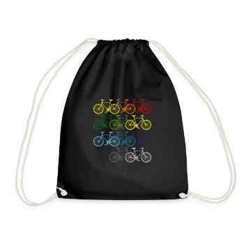 Vélo vélo vélo design cadeau pour les cyclistes - Sac de sport léger - noir - Devant