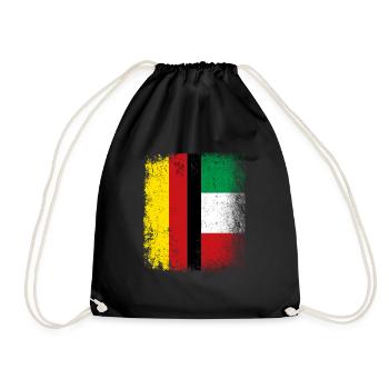 Idée cadeau Italie Allemagne - Sac de sport léger - noir - Devant