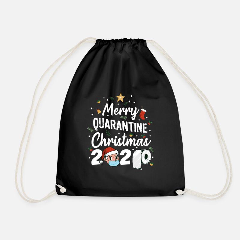 Frohe Quarantäne Weihnachten 2020 Geschenk - Turnbeutel - Schwarz