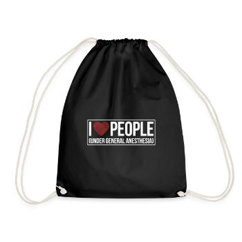 anesthesia anesthesiologist crna anesthetist - Turnbeutel - Schwarz - Vorne