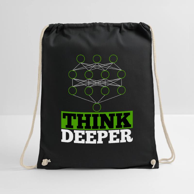 Artificial intelligence think deeper gift Drawstring Bag