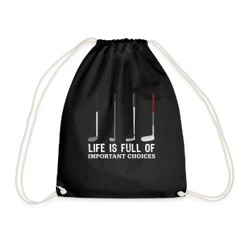 Le cadeau de golf des choix importants de la vie - Sac de sport léger - noir - Devant