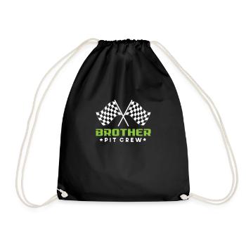 Cadeau d'anniversaire de course de voiture drôle de frère Pit Crew - Sac de sport léger - noir - Devant