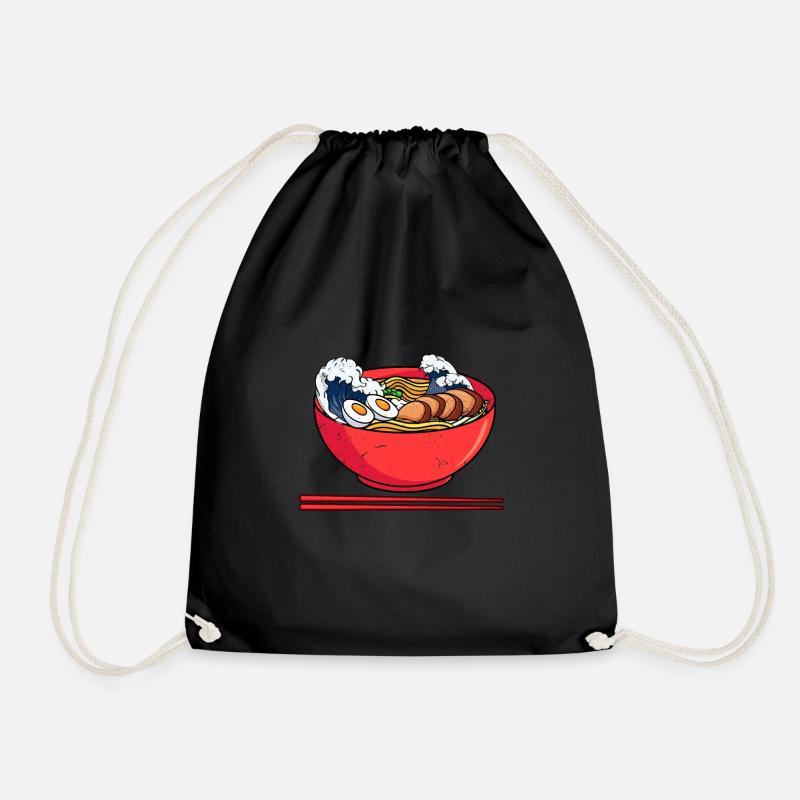 Great Ramen Wave Japanese Ramen Noodles - Turnbeutel - Schwarz