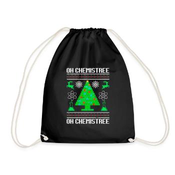 Science Christmas Oh Christmas Tree Chemistry Gift - Turnbeutel - Schwarz - Vorne