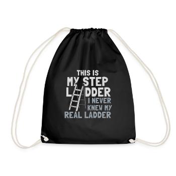 Lustiges Funshirt Spruch Design für Handwerker - Turnbeutel - Schwarz - Vorne