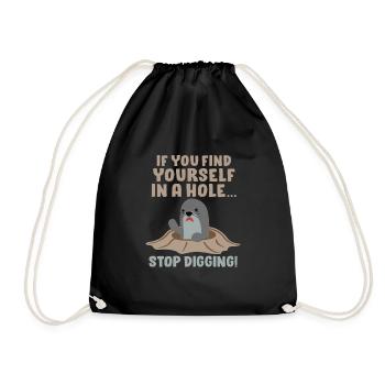 Busy Sarcastic Sarcasm Design for Colleagues - Drawstring Bag - black - Front