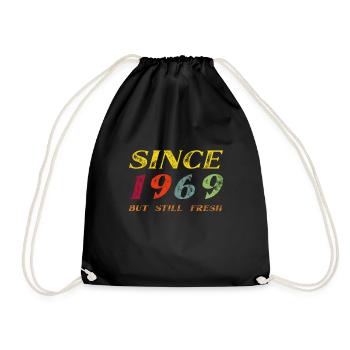 Cadeau vintage d'anniversaire rétro 1969 - Sac de sport léger - noir - Devant