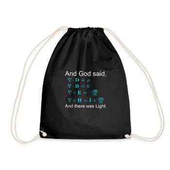 Maxwell physicists gift math students - Drawstring Bag - black - Front