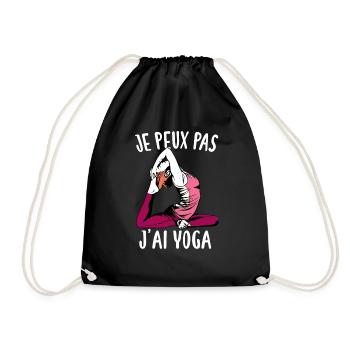 Je Peux Pas J'ai Yoga - Sac de sport léger - noir - Devant
