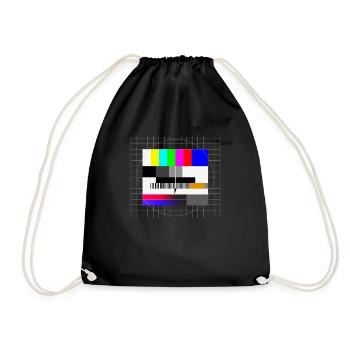 Motif de test rétro - Sac de sport léger - noir - Devant