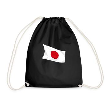 Drapeau du Japon 8 bits Drapeau japonais Retro Gamer - Sac de sport léger - noir - Devant