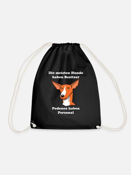 Podenco Jagdhund Hundehalter & Hundeliebhaber - Turnbeutel - Schwarz