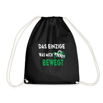 Gamer WASD Zocken Spruch Einzige was mich bewegt - Turnbeutel - Schwarz - Vorne