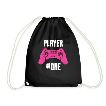 Player one - Turnbeutel - Schwarz - Vorne